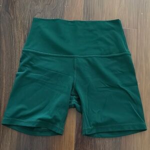 Women's Green High-Waisted Shorts